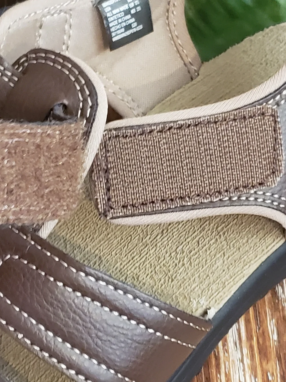 Boys Wonder Nation Brown Leather Fisherman Sandals Size 5